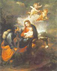 Flight into Egypt by Murillo